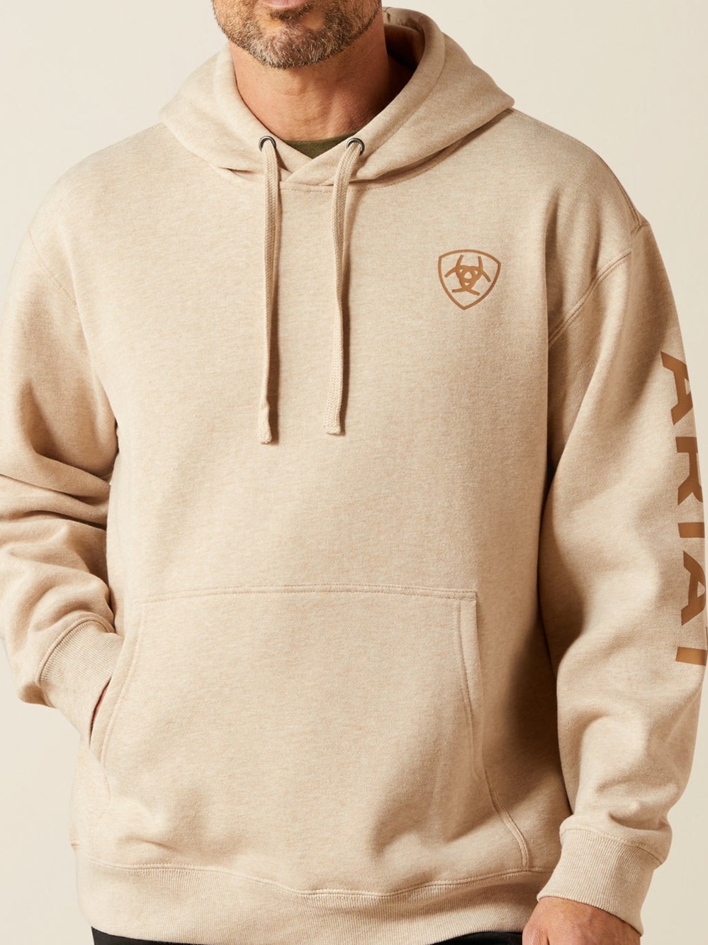 Ariat Men Light tan, cream hoodie size large $45.00